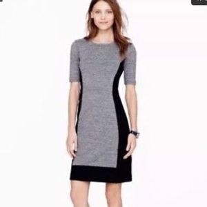 J. Crew Black & Grey Color Block Dress Size 2